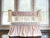 Baby Girl Scalloped Crib Rail Cover Set