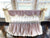 Baby Girl Scalloped Crib Rail Cover Set in Baby Pink and Ivory