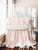 Baby Pink + Zen Grey | Ruffled Crib Bedding Set