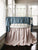 Chambray Denim and Baby Pink | Ruffled Crib Bedding Set