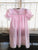 Girls Pink and White Stripe Seersucker Dress