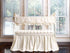 Ivory | Scalloped Crib Rail Cover, Farmhouse Crib Skirt , and Fitted Sheet Set