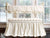 Ivory | Scalloped Crib Rail Cover Farmhouse Crib Skirt and Fitted Sheet Set