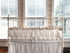 Ruffled Cottage Linen Crib Bumpers | White + Oatmeal