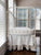 Ruffled Cottage Linen Crib Skirt | White + Oatmeal