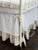 Ruffled Cottage Linen Crib Skirt | White + Oatmeal