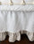 Ruffled Cottage Linen Crib Skirt | White + Oatmeal