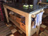 Rustic Zinc Top Kitchen Island