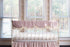 Scalloped Crib Rail Cover in Baby Pink and Ivory