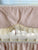 Scalloped Crib Rail Cover in Baby Pink and Ivory