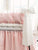 Sisters Pink and Bleached White | Ruffled Crib Bedding Set