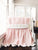 Sisters Pink and Bleached White | Ruffled Crib Bedding Set