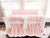 Sisters Pink and Bleached White | Ruffled Crib Bedding Set