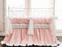 Sisters Pink and Bleached White | Ruffled Crib Bedding Set