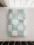 Teal and White Patchwork | Baby Quilt