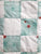 Teal and White Patchwork | Baby Quilt