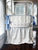 White and Baby Blue Farmhouse Tailored Boy Crib Bedding Set