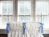 White and Baby Blue Farmhouse Tailored Crib Bumpers