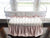 White and Baby Pink | Scalloped Crib Rail Cover Set