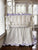 White and Lavender Baby Girl Ruffled Crib Bedding Set