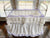 White and Lavender Baby Girl Ruffled Crib Bedding Set