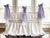 White and Lavender Baby Girl Ruffled Crib Bedding Set with Large Crib Bows