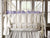 White and Lavender Ruffled Crib Bumper Set