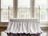 White and Lavender Ruffled Crib Skirt