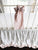 White + Baby Pink | Ruffled Crib Skirt + Bows